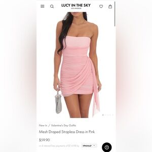 Lucy in the Sky Pink Strapless Dress